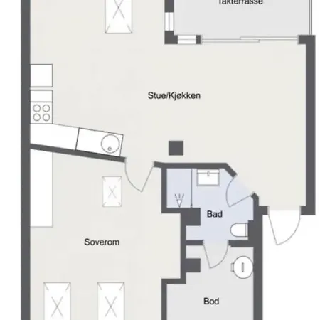 Sentral Loftsleilighet Med Skjermet Balkong Apartment